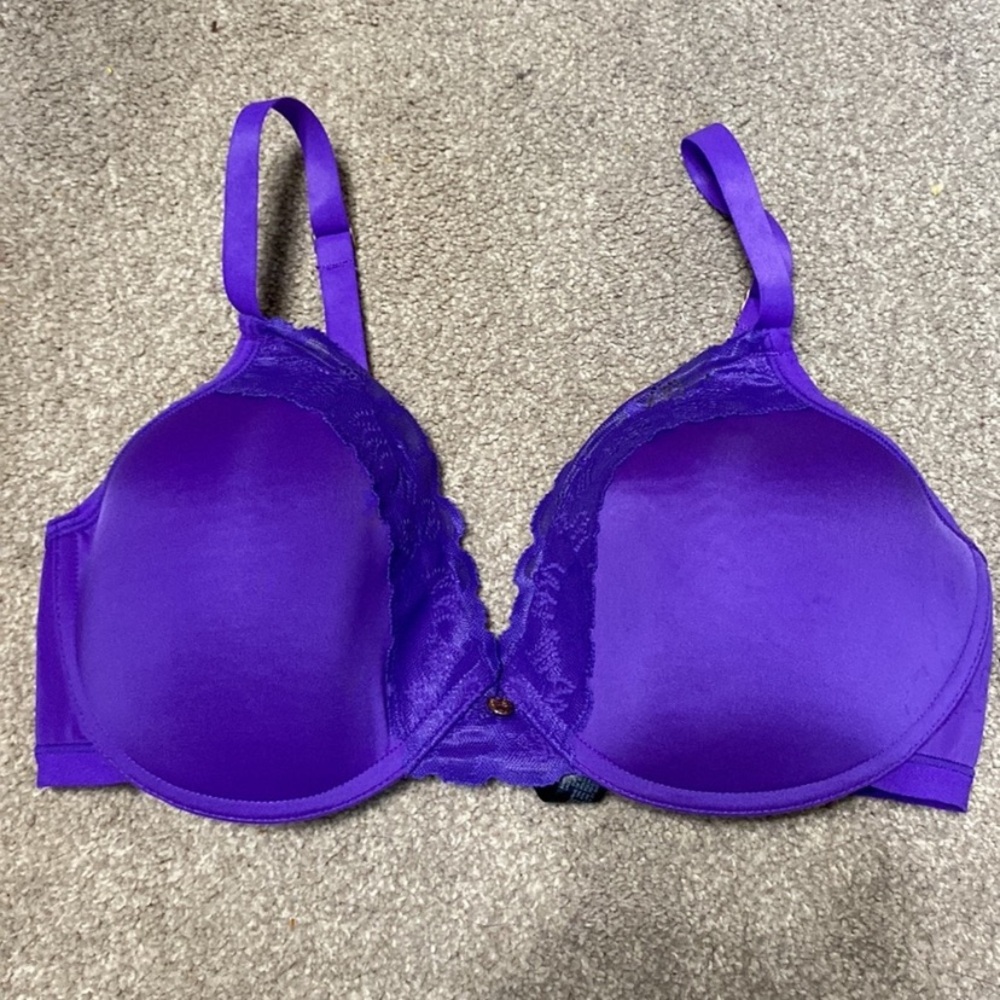 Natori Purple Lightly Lined Wireless Bra Size 36 C